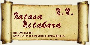 Nataša Milakara vizit kartica